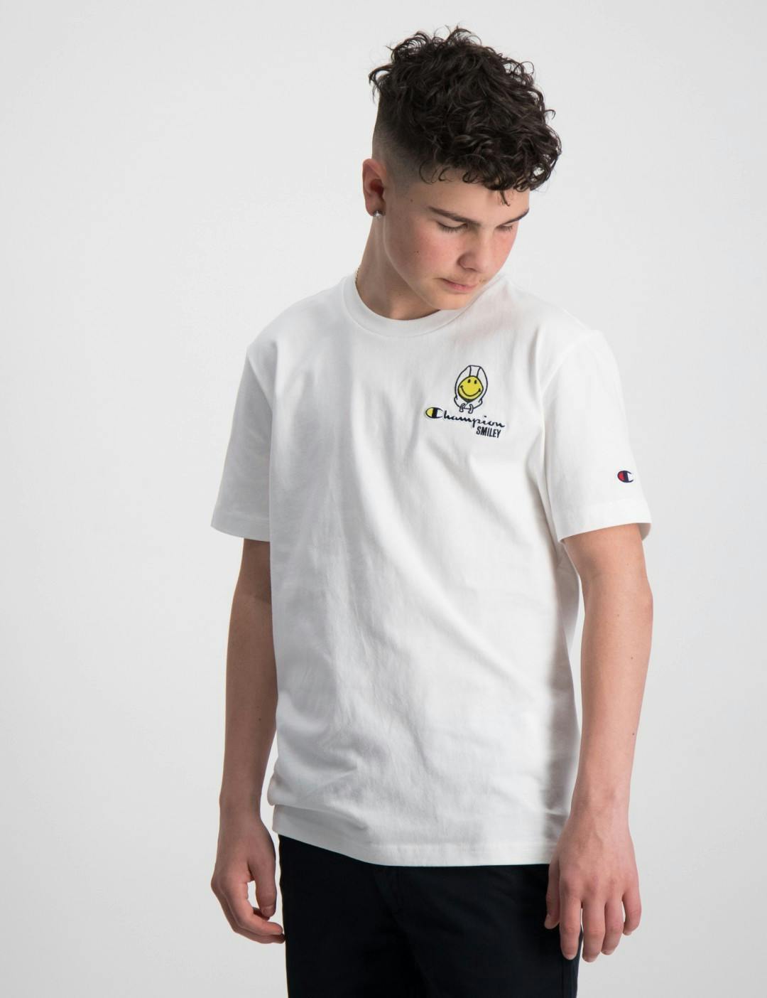 Weiß Crewneck T-Shirt für Jungen Store | Kids Brand