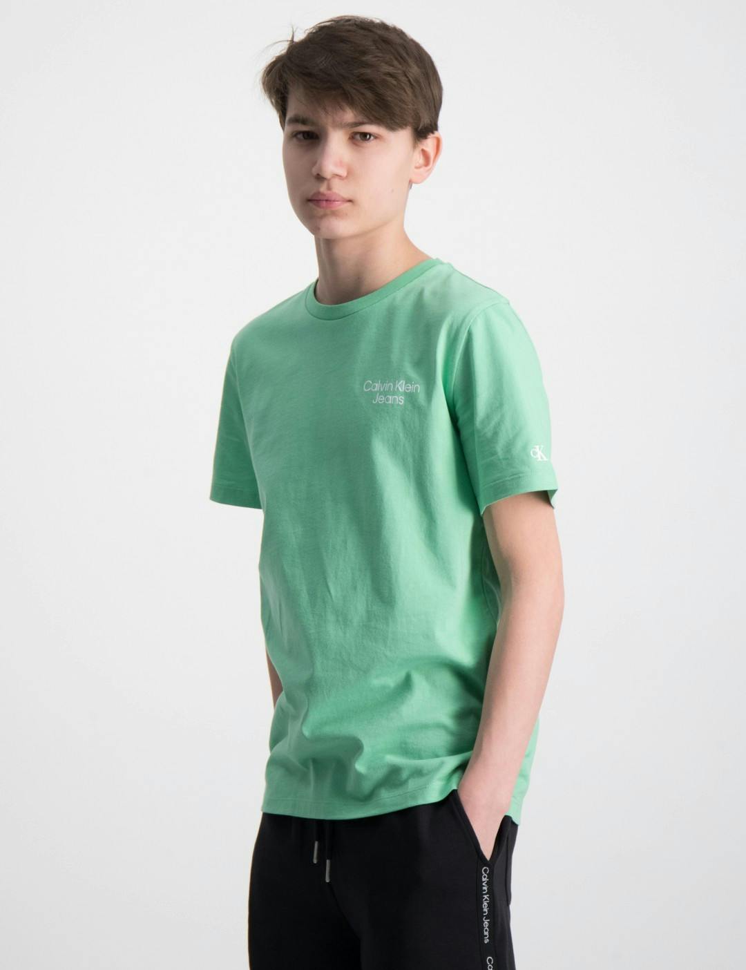 Grün CKJ STACK LOGO T-SHIRT für Jungen | Kids Brand Store | T-Shirts