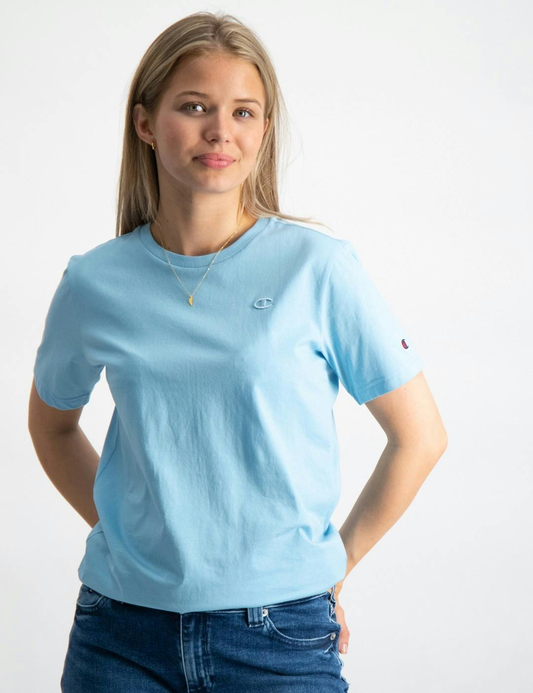 Blau Crewneck T-Shirt Mädchen Store | Kids Brand für