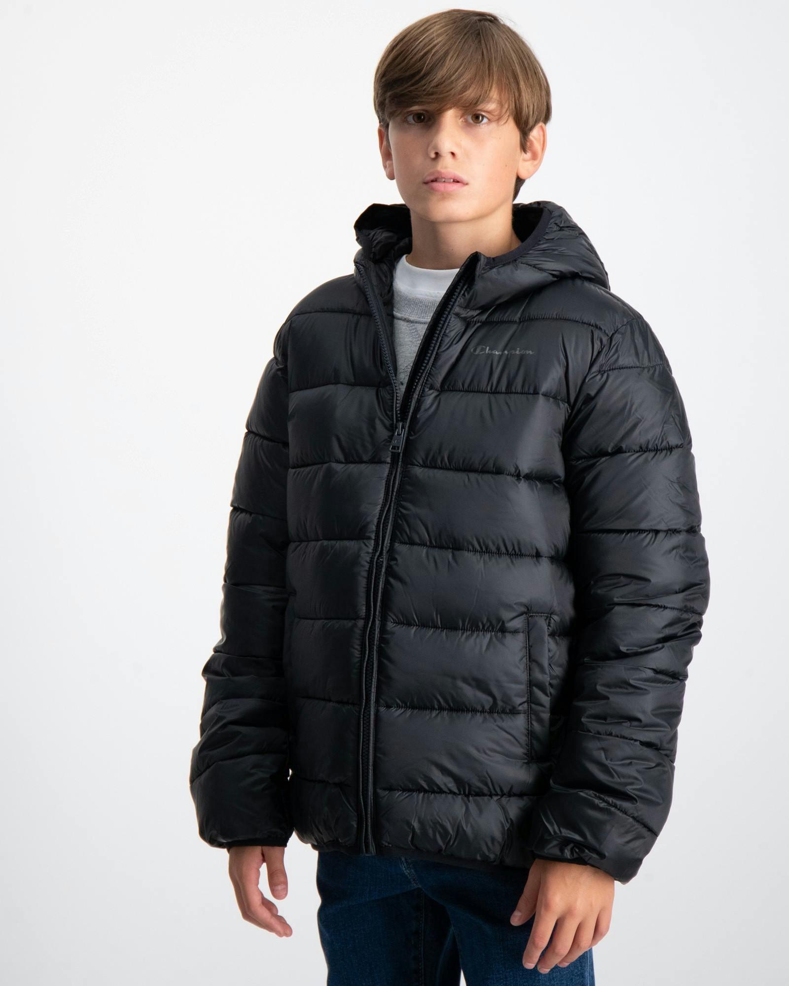 Schwarz Hooded Jacket für Jungen Kids Brand | Store