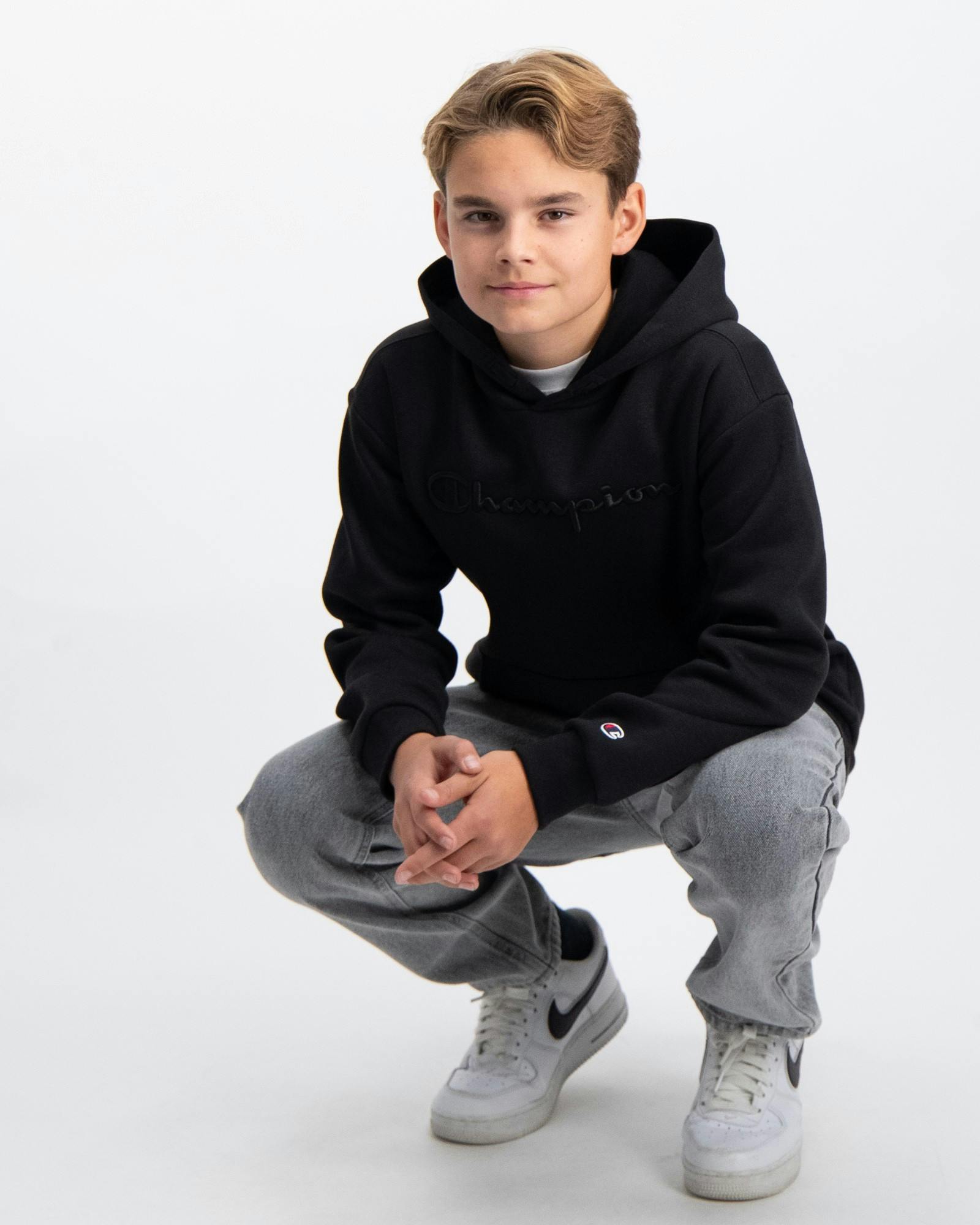 Jungen | Sweatshirt für Schwarz Brand Store Hooded Kids