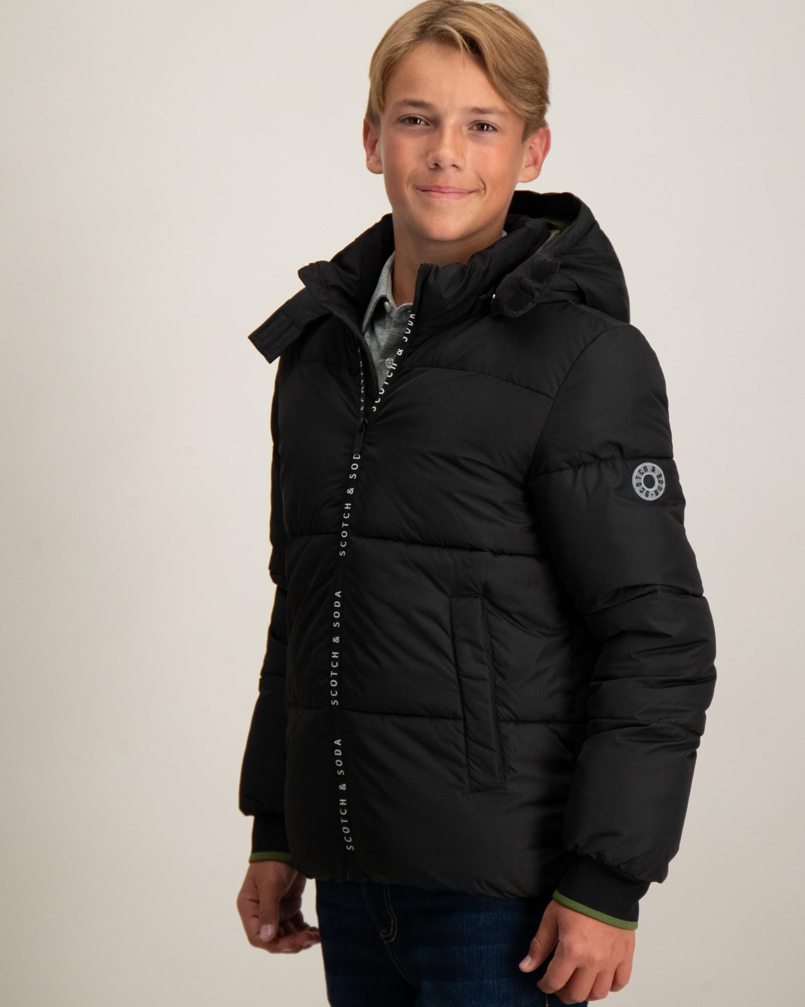 WATER REPELLENT HOODED PUFFER JACKET