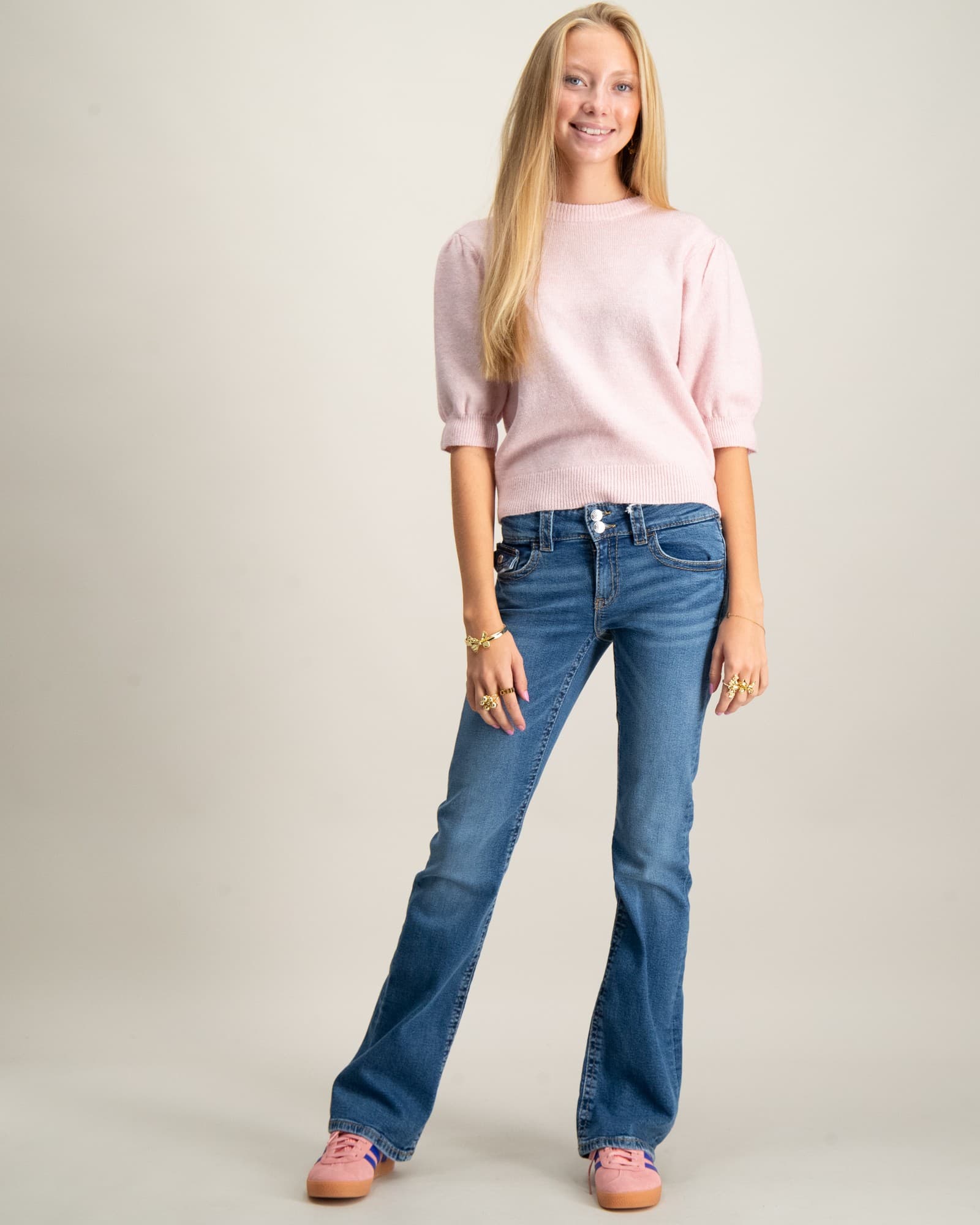 Chunky basic flare jeans