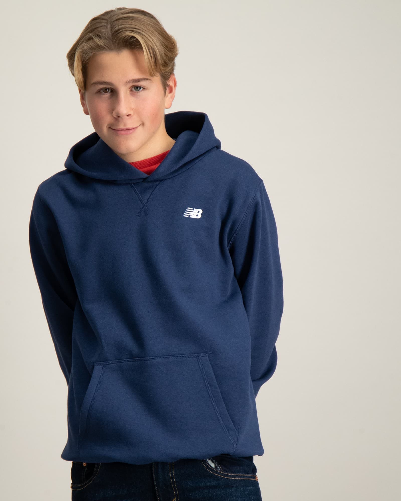 New Balance Brush Back Small Logo Hoodie