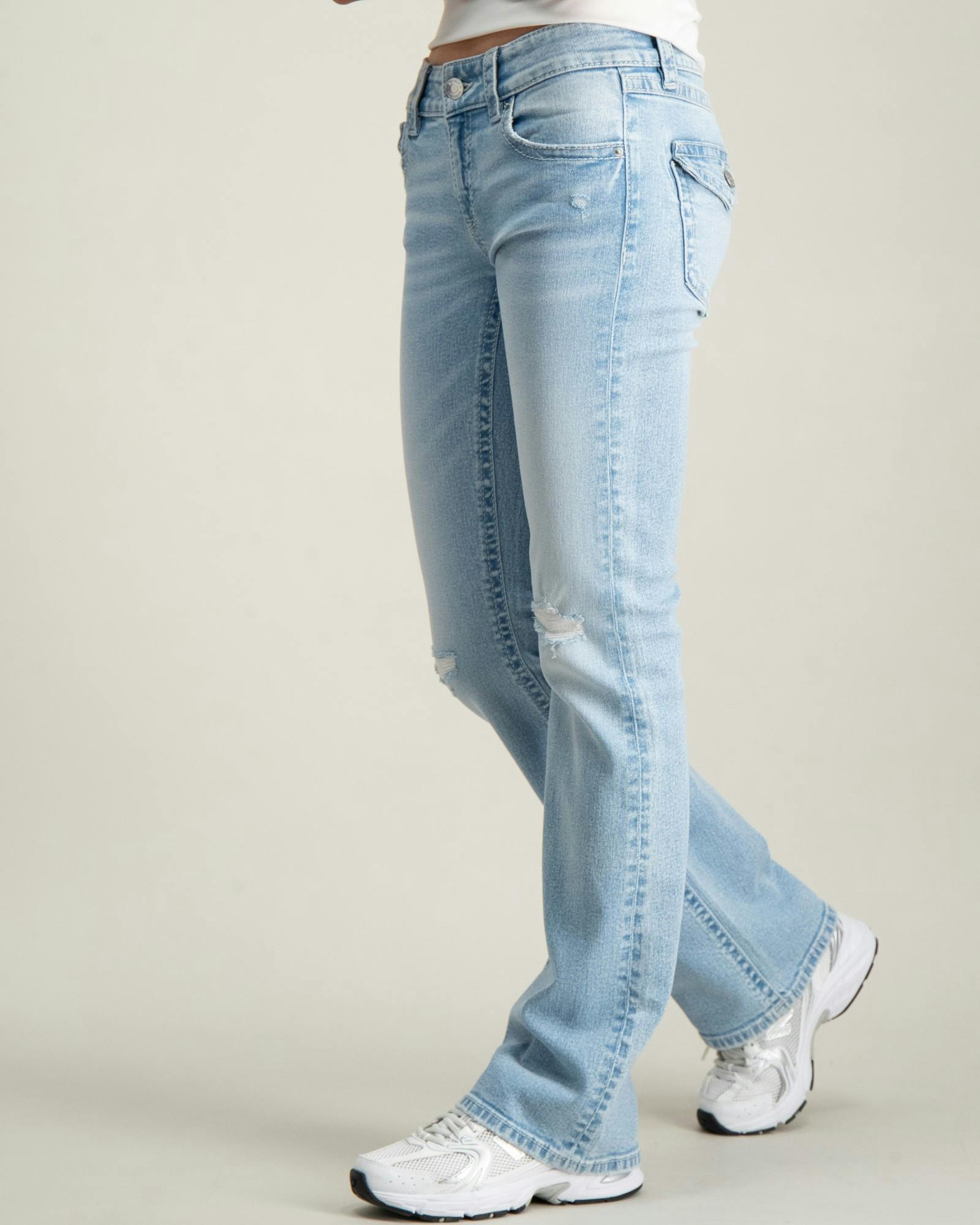 Chunky low flare jeans